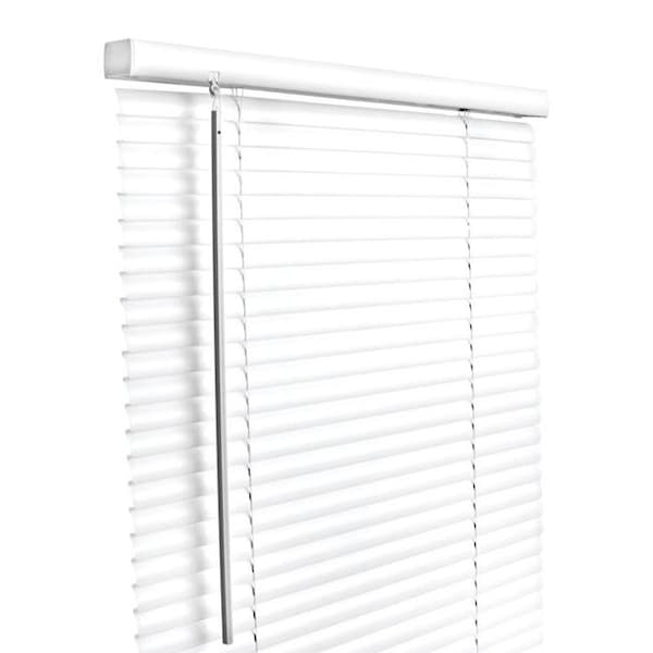Living Accents Living Accents 5005729 Vinyl 1 in. Mini-Blinds; 39 x 64 in. White Cordless 5005729 - main